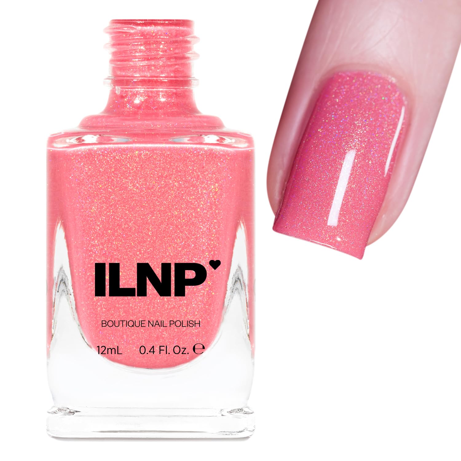 Amazon.com : ILNP Cutie Pop - Rosy Pink Holographic Nail Polish
